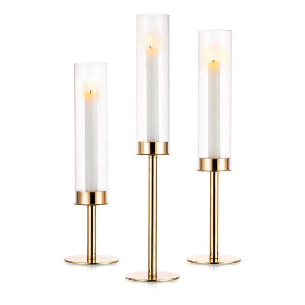 Nuptio Set of 3 Pillar Candle Holders